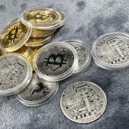 Moeda Virtual Medalha Moedas Comemorativas, Artesanato de Metal, Presentes de Negócios, Bitcoin, 1Pc, 2Pcs, 5Pcs - Image 2