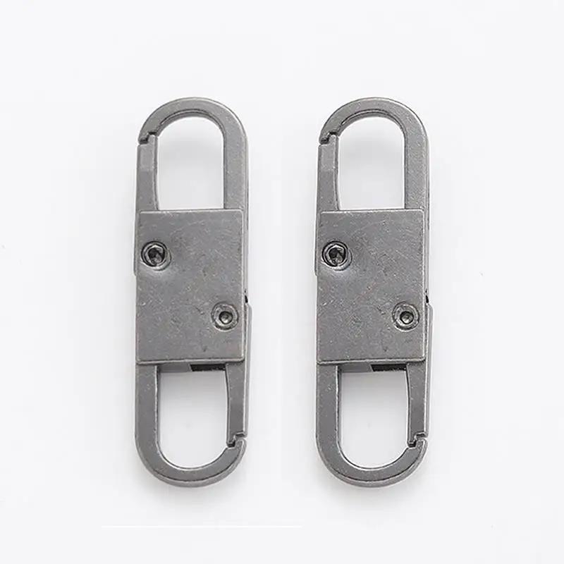Destacável zíper cabeça chaveiro, ajustável puxar fecho, escalada metal fivela, saco de bagagem, slider, primavera, 2pcs - Image 1