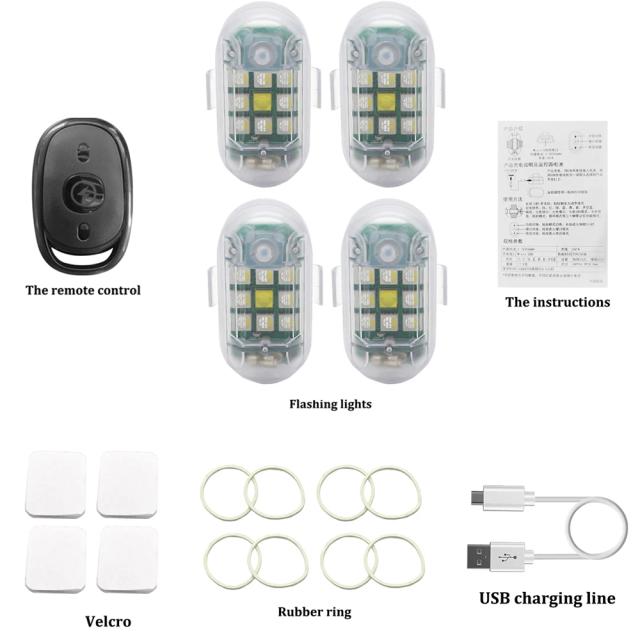 Luz LED Strobe Sem Fio para Veículos e Drones - Lâmpada de Aviso Anticolisão