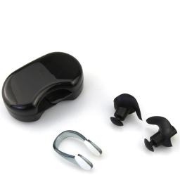 Natação Nose Clip Ear Plug Set W/ Box Ambiental Suave Silicone NoseClip & EarPlugs para Crianças Adultos Iniciantes Natação Mergulho - Image 1