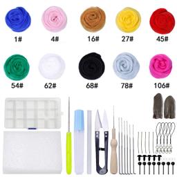 Kit de ferramentas de feltro, lã básica, feltro artesanal, materiais de tecido DIY, acessórios, 40 cores - Image 6