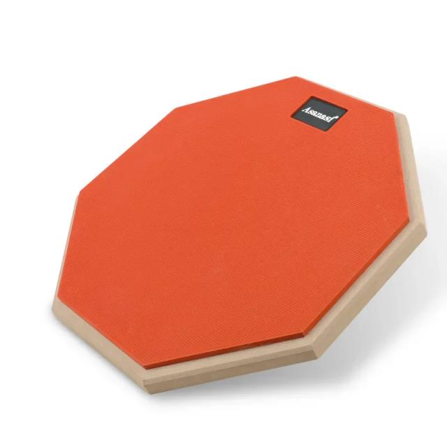 Tambor de Borracha Burro de Madeira para Prática de Percussão - Pad Musical Ideal para Amantes de Jazz e Exercícios de Bateria 8"