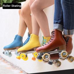 Patins da roda do plutônio com quadro da liga de alumínio, sapatos super do couro da fibra, elasticidade alta, indoor, rua, aptidão, patinação, luxo - Image 3