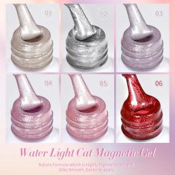 Nascido bonito 10ml luz de água gato gel magnético unha polonês vernis semi permanente embeber fora cristal gel polonês para unhas manicure - Image 5