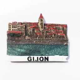 Ímãs magnéticos de geladeira para lembrança, lembrança de turismo, presentes para decoração de cozinha, artesanato para Gijon, MOOTYM, Alhambra, Espanha Turismo - Image 4