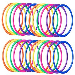 10 pçs grande anel de plástico multicolorido jogar aros playground carnaval jogos ao ar livre para crianças pai criança interação círculo - Image 1