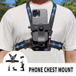 Suporte de fixação do telefone no peito, ciclismo, remo, pesca, esportes ao ar livre, montagem do telefone, suporte do telefone para gravação de vídeo, novo - Image 1