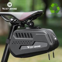 West biking bolsa de selim à prova d'água para bicicleta, bolsa dupla de liberação rápida, bolsa traseira de assento de bicicleta 2.6-2.7l, bolsa de ferramentas de ciclismo - Image 1