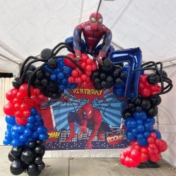 Spider-Man Themd Balloon Garland Arch Kit para Crianças, Balões de Látex, Vermelho, Azul, Decoração para Festa de Aniversário, Super-herói, 1-9, 106Pcs - Image 1