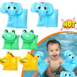 Flutuador inflável para adultos e crianças, natação, animal dos desenhos animados, manga flutuante, segurança infantil, treinamento de natação, moda, 2 peças - Image 2
