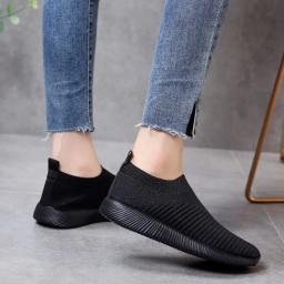 Calçado esportivo slip-on leve para mulheres, tênis casuais, sapatilhas de cesta respiráveis, tênis de corrida e caminhada - Image 6