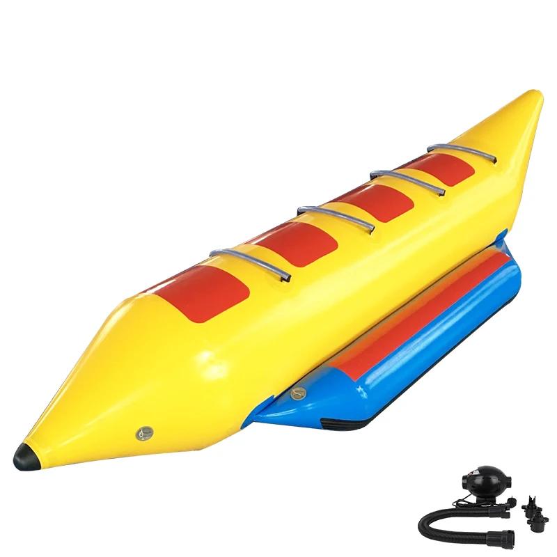 Barco inflável Banana Esqui Aquático para Beach Club, Heavy Duty PVC, 4 Assento - Image 1
