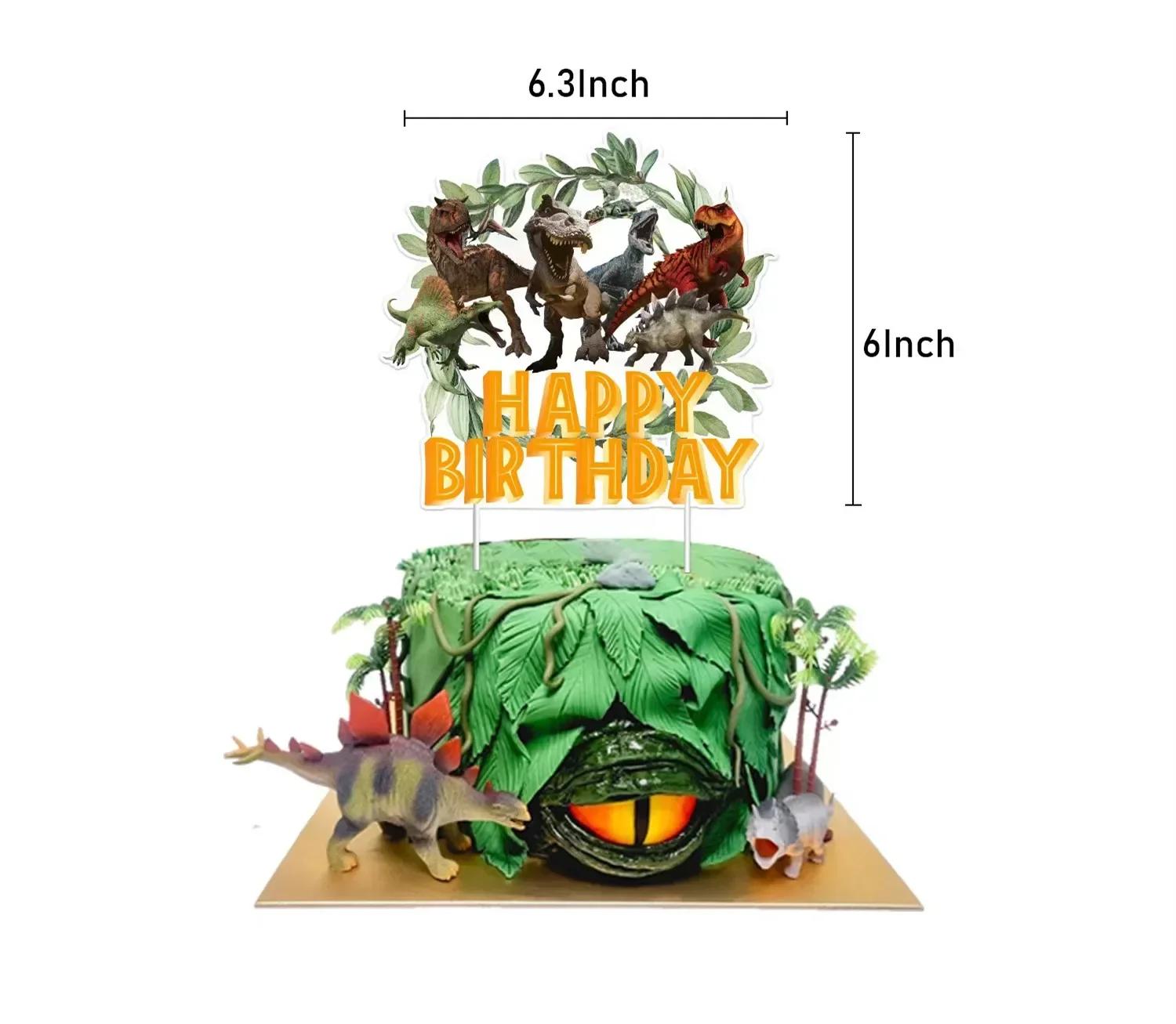 Jurassic Dinosaur Theme Louça descartável, copo, placas, festa de aniversário infantil, balão de látex, Banner Decoração, Novo - Image 1