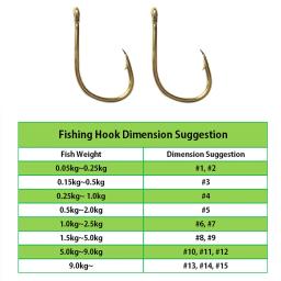 200 pçs ganchos de pesca aço carbono ouro único círculo anzol pesca com mosca gabarito farpado carpa ganchos mar enfrentar acessórios pesca - Image 3