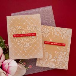 Pasta em relevo para artesanato DIY suprimentos, amor, flores, ferramentas Scrapbooking, morre materiais, álbum de fotos, cartão, fundo, 3D, novo, 2024 - Image 1