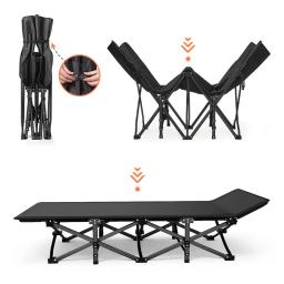 Simples Camping Dobrável e Outdoor Camping Bed, Acompanhamento e Escritório Nap Bed, Acompanhando Cama Militar, Solteira Pessoa - Image 4