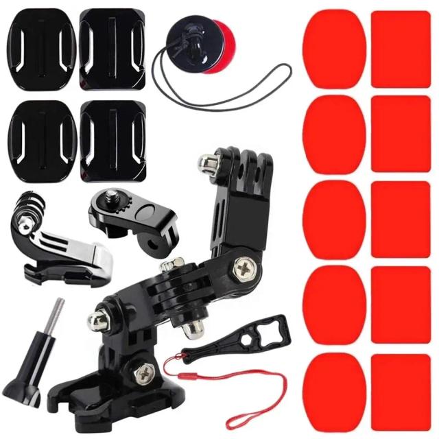 Kit de Acessórios para GoPro Hero: Capacete com Suporte para Ação e Montagem para Bicicleta