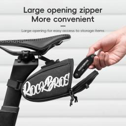 Rockbros bolsa para selim de bicicleta, bolsa traseira de nylon à prova d'água portátil para selim de bicicleta de estrada mtb, bolsa de armazenamento traseira - Image 6