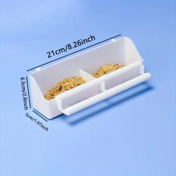 Double Grid Stand Bird Feeder, Calha De Alimentação, Papagaio, 1 Pc - Image 6