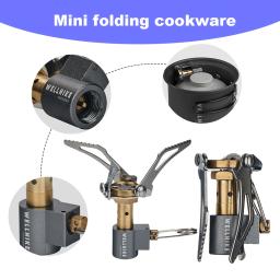 Fogão de acampamento portátil dobrável, mini fogão de acampamento, 2000W, queimador, forno de sobrevivência para cozinhar ao ar livre - Image 4