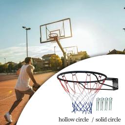 Aro de basquete padrão montado na parede, gol de basquete para exterior, quintal doméstico, parque comunitário de quadra, 45cm - Image 4