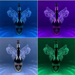 Recarregável LED Borboleta Asas, Champagne Garrafa Sparklers Luz, asas do anjo, incandescência Wine Cap Serviço, Strobe Baton, Topper Luz - Image 5