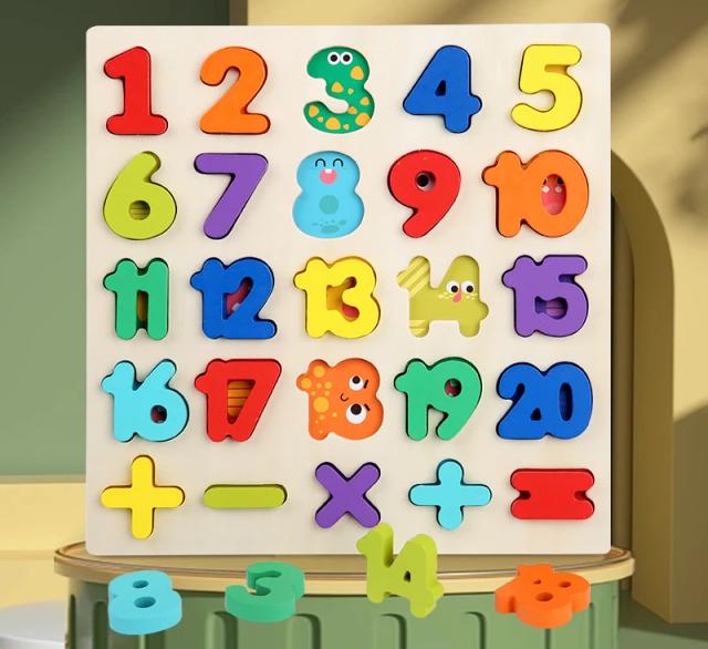 Blocos de Cores e Formas Cognição Alfanumérica Infantil Puzzle Brinquedos Educativos