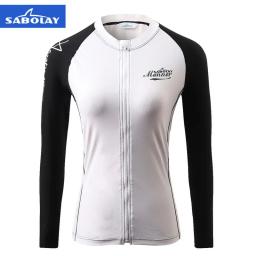 Jaqueta de surf com zíper para homens e mulheres maiô anti-UV, esportes aquáticos ao ar livre, roupa de mergulho, velocidade seca - Image 3
