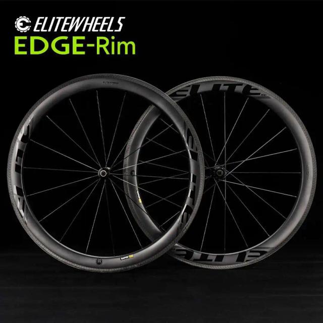 ELITEWHEELS EDGE Rodas de Carbono Freio de Aro 40mm 50mm 1291g