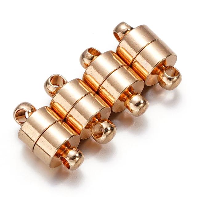 Fechos Magnéticos Artesanais para Jóias em Prata e Dourado - Kit com 5 Conjuntos de 6mm para Pulseiras DIY e Colares