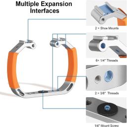 Selens-Handheld Mergulho Rig, Vídeo Dive Light Stabilizer Bandeja para Câmera Esportiva, Suporte Impermeável Gopro, Fotografia Acessórios - Image 2