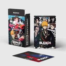 Anime japonês Cartões Lomo, Cartões Postais, Adesivos, Foto, Ventilador, Coleção de Jogos, Presente, BLEACH, 60 + 32Pcs - Image 4