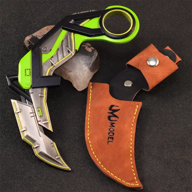 Espada Metal Samurai RGX 11z Pro Karambit 17cm para Jogos Valorant e Colecionáveis Artesanais