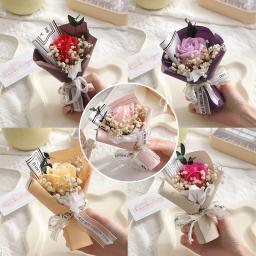 Criativas rosas românticas, pequenos buquês, Mini buquês com presentes de mão, sabonetes, Dia da Mulher, Dia dos Namorados - Image 6