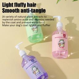 Gel de banho sem emaranhado para animais de estimação, champô 2 em 1, fragrância desodorizante, cabelos retentores, cabelos lisos, cães e gatos, produtos de limpeza, 500ml - Image 2