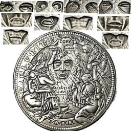 Moeda do desafio do mecanismo móvel, arte surpreendente, mudando a cara, Hobo Nickel, Morgan Dollar, presente criativo - Image 2