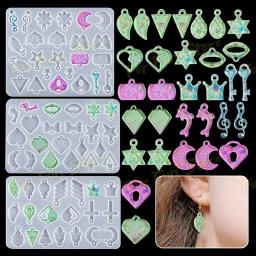 Para diversão brinco pingente molde de silicone resina cola epoxy jóias fazendo moldes diy encantos chaveiro molde estilo misto artesanato criativo - Image 4