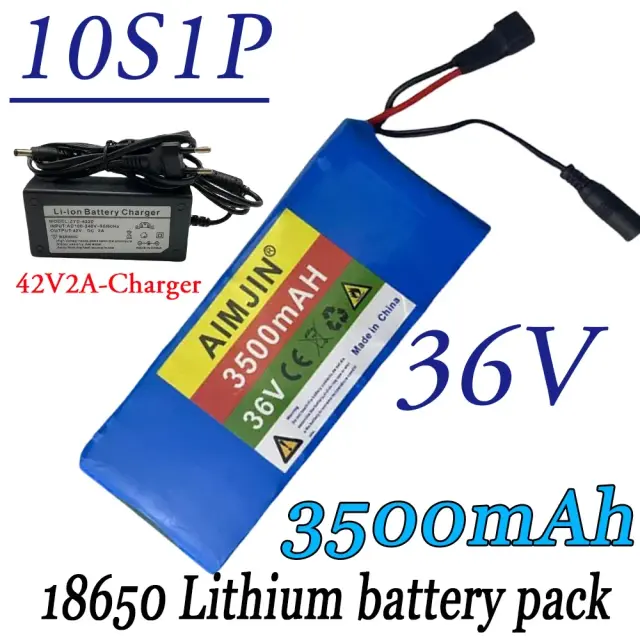 Bateria de Lítio Recarregável 10S1P 36V 20A 3.5Ah com BMS para Alto Desempenho