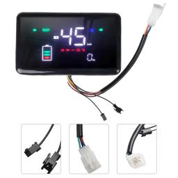 Universal Ebike medidor digital, display LCD, pára-brisa, 6PIN interface, com esquerda e direita virar sinais, farol de bicicleta, 48-72V - Image 1
