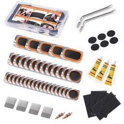 Kit de reparo de pneus de bicicleta mtb ciclismo reparação de pneus planos remendo de borracha cola alavanca livre remendo frio selante ferramenta de reparo do tubo interno da bicicleta - Image 1