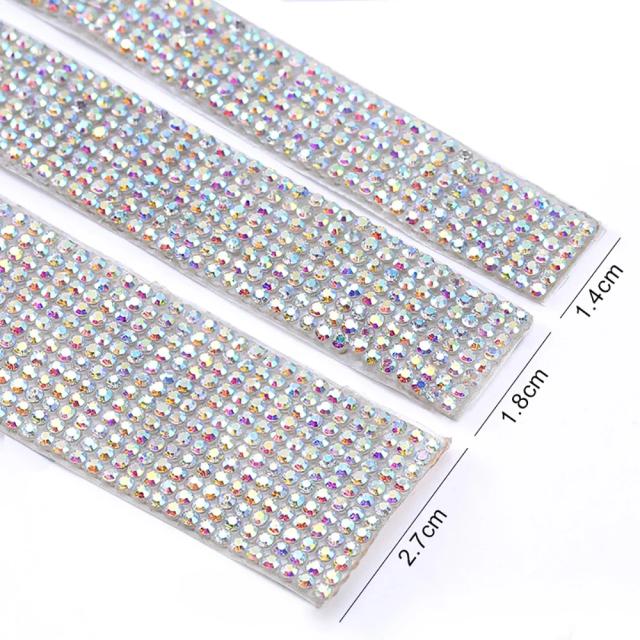 Fita Autoadesiva de Cristal Strass Diamante para Decoração DIY de Artesanato e Eventos, Ideal para Telefonemas e Carros