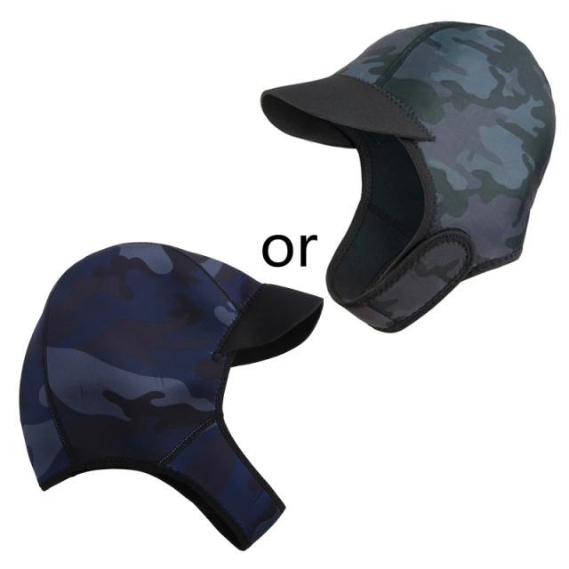 Chapéu de Neoprene 2mm Ajustável e Impermeável com Proteção Solar UV para Surf e Natação