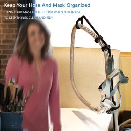 Máscara Hanger Tubo Lift Pipe Suporte, CPAP Acessório, Dobrável, 360 ° Rotable, Sob Colchão Pendurar, BIPAP APAP Tubing, Mangueira Titular - Image 5