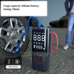 Bomba de ar elétrica multifuncional portátil inflável rápido, doméstico, duplo uso, inflator sem fio do carro - Image 5