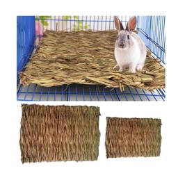 Tapete de grama natural para pequenos animais, Brinquedo mastigável seguro, Cama de hamster, coelho, ouriço, Pet Supplies - Image 1