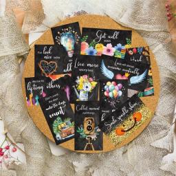 Cartões de Afirmação Positiva, Quadro-negro de Incentivo de Citações Inglesas, Notas manuscritas da lancheira, Mulheres e Homens, Cartões diários, 10 PCs, 50PCs - Image 3