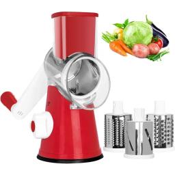Fatiador Vegetal Portátil Multifuncional, 3in 1, Ralador com 3 Rolos Sharp, Triturador De Queijo, Ferramentas De Cozinha - Image 1