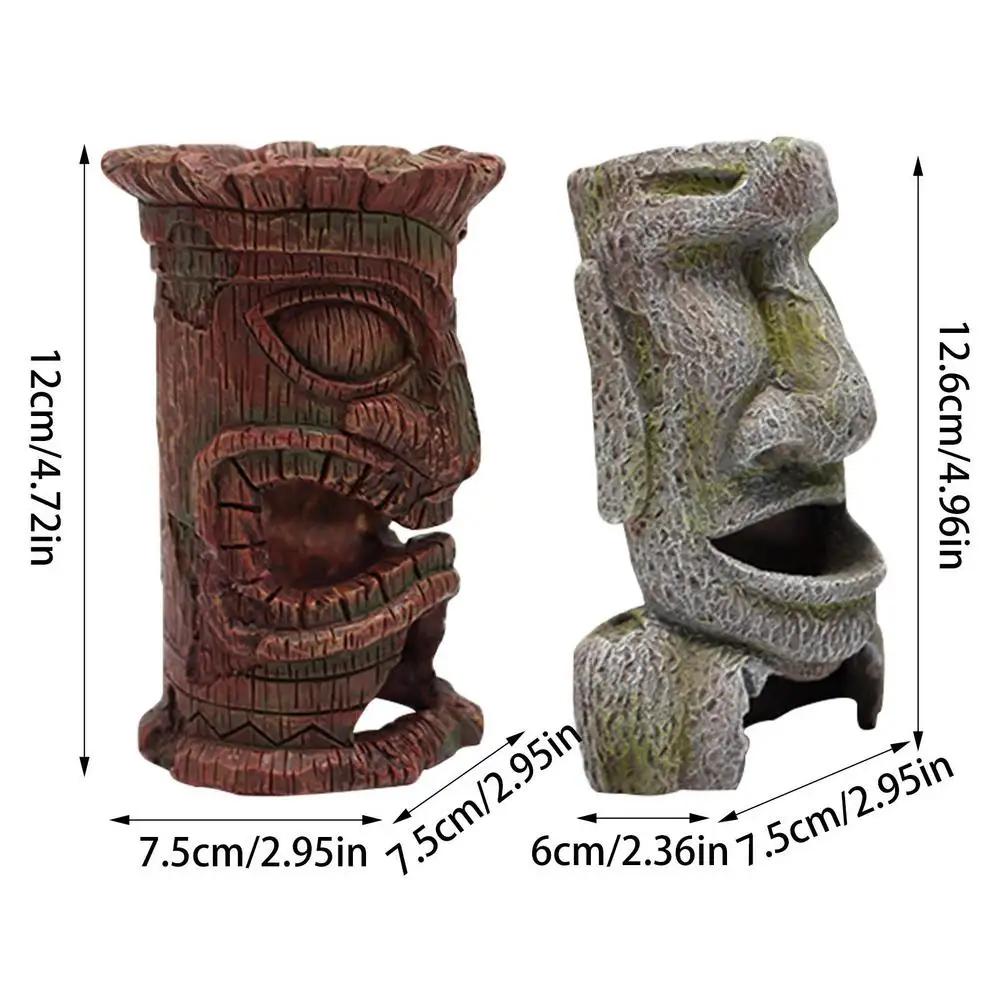 Decorações De Tanque De Peixes De Estilo Europeu, Acessórios De Aquário, Decorações De Casa, Ilha De Páscoa, Design De Resina Cabeça - Image 1