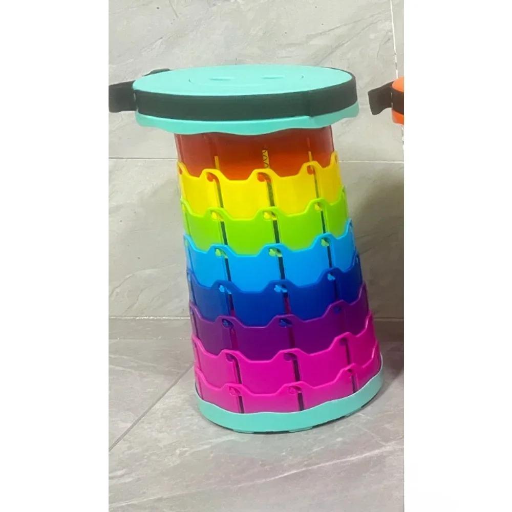 Fezes retráteis Adequado para Pesca Caminhadas e Churrasco, Espessado, Dobrável, Atualizado, Portátil, Festa - Image 1