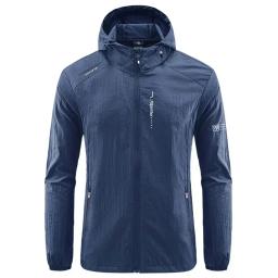 Jaqueta fina com capuz solar para homens, casacos ultraleves, corta-vento ultraleve para caminhadas, pesca, ciclismo, academia, ao ar livre, verão - Image 6